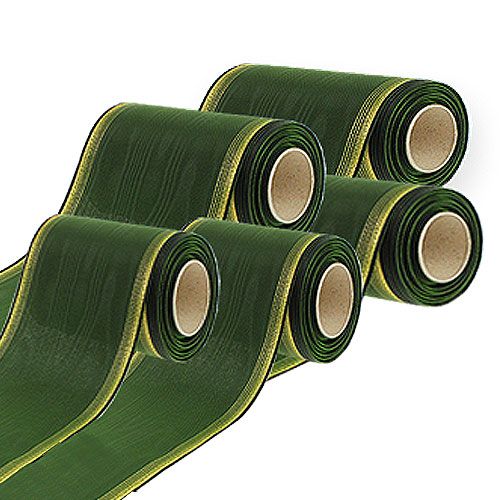 Wreath ribbon Moiré dark green