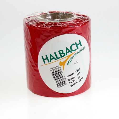 Floristik24 Wreath ribbon red 100mm 25m