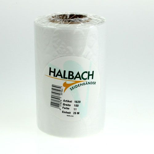 Product Wreath ribbon white 150mm 25m