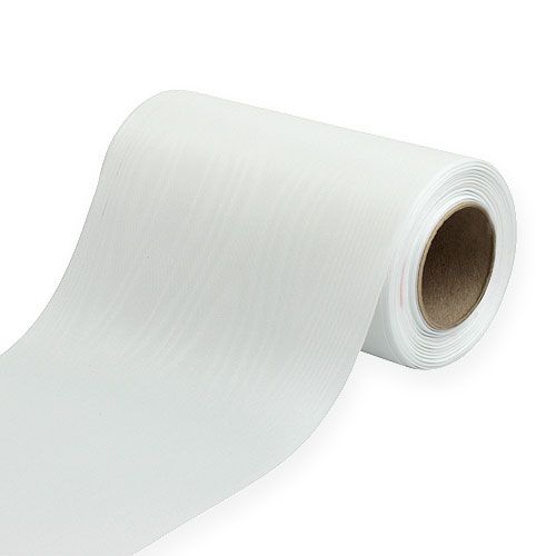 Wreath ribbon white 175mm 25m