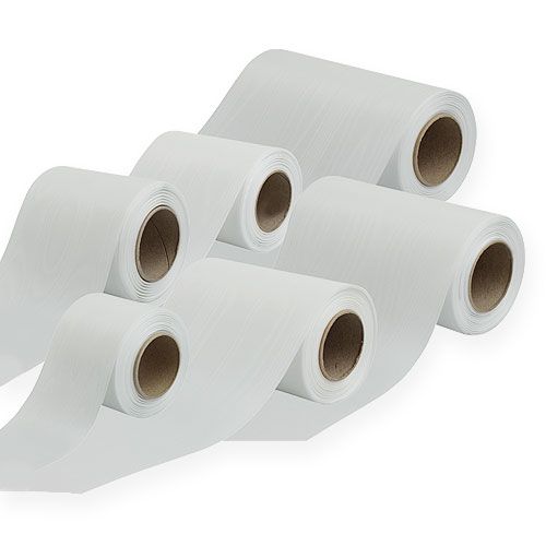 Wreath ribbon white various widths 25m