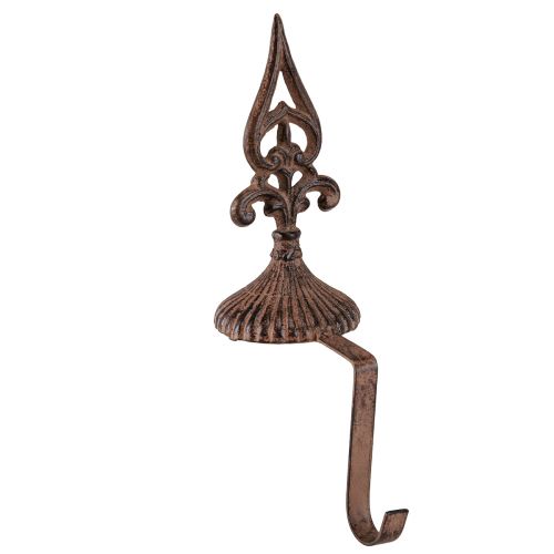Product Wreath Holder Rust Vintage Bracket for Standing Cast Iron H29cm