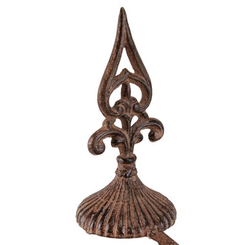 Product Wreath Holder Rust Vintage Bracket for Standing Cast Iron H29cm