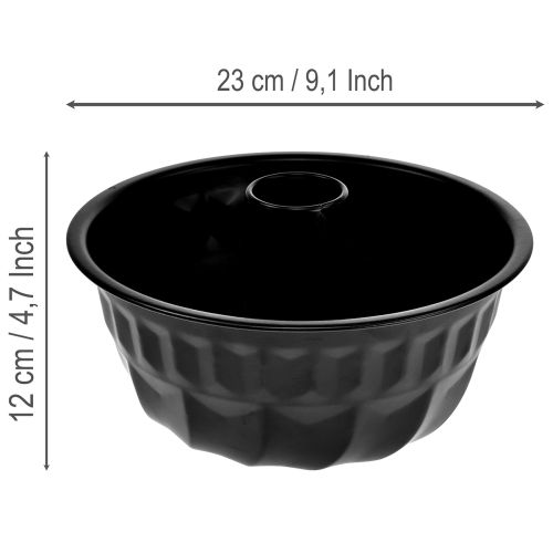 Kitchen decoration black cake mold Bundt pan metal Ø23cm | Floristik24.co.uk