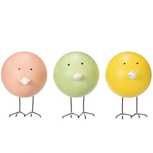 Product Chick decorative figures with a round design for light and playful accents, 9.5cm, 3 pieces