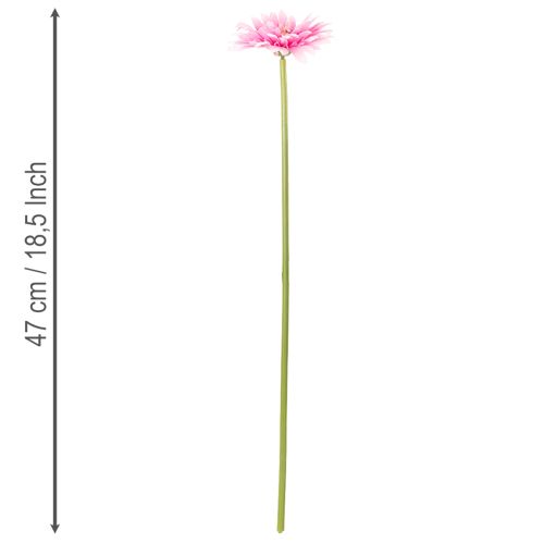 Artificial Gerbera Garden Flowers, Pink, 47cm, 6 Pieces | Floristik24.co.uk
