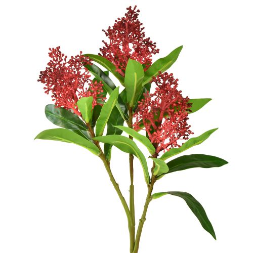 Product Artificial Flowers Red Skimmia japonica Skimmie 45cm 2pcs