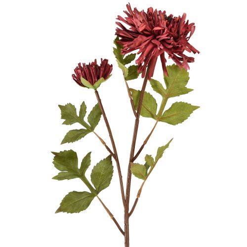 Floristik24 Artificial chrysanthemum in burgundy Ø5cm/Ø11cm L70cm