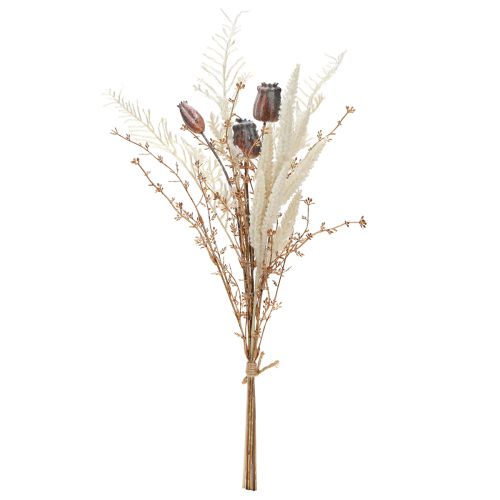 Product Poppy capsules decoration dried flowers artificial fern cream 63cm