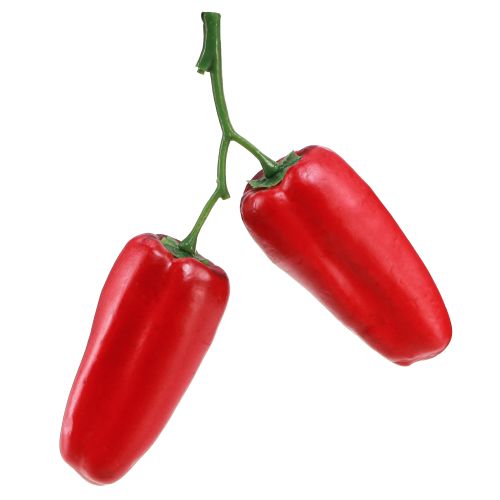 Artificial Red Pepper on Branch Vegetable Decoration L8cm