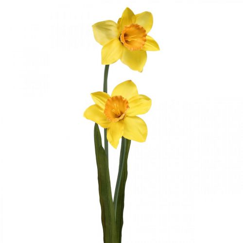 Floristik24 Artificial Daffodils Silk Flowers Yellow 2 flowers 61cm