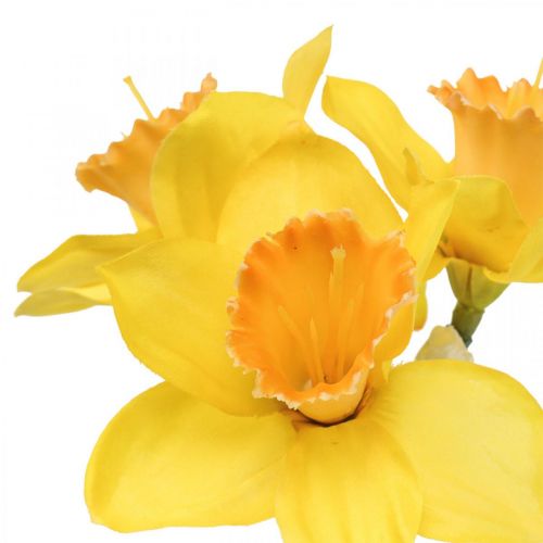 Product Artificial Daffodils Silk Flowers Yellow Easter Bells 40cm 3 Pcs