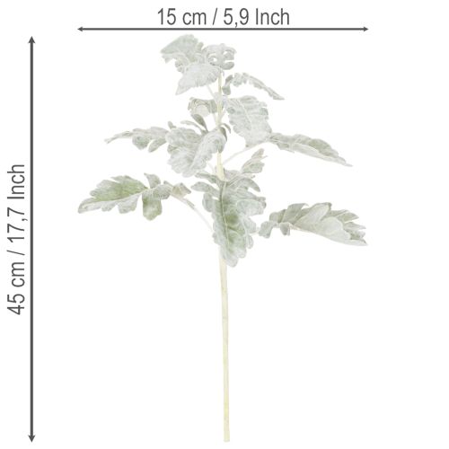 Artificial Senecio branch (ragwort), intricately crafted, 45cm, 3 pieces | Floristik24.co.uk