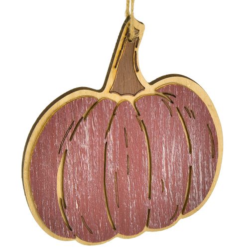 Product Pumpkin decoration for hanging wooden decoration autumn 14.5x13cm 8 pcs