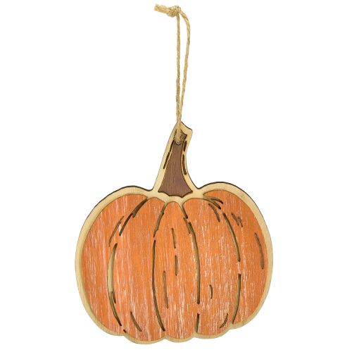 Product Pumpkin decoration for hanging wooden decoration autumn 14.5x13cm 8 pcs