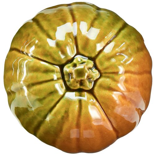 Floristik24 Decorative ceramic pumpkin in bright green tones – 17.5 cm – Perfect for autumn table decoration