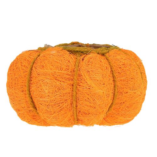 Product Pumpkin plant pot orange/yellow-green made of sisal Ø15cm H9cm