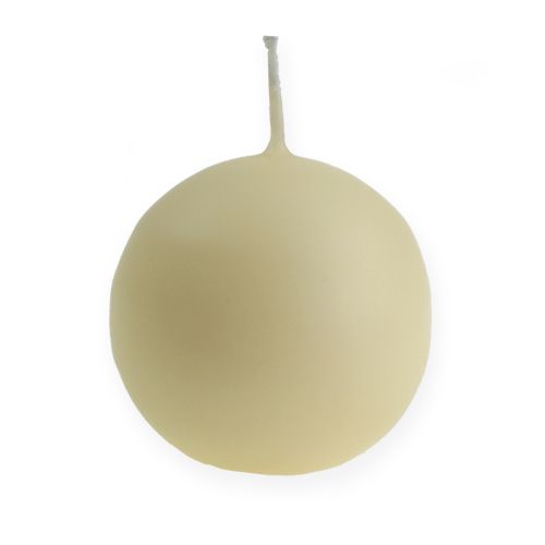 Floristik24 Ball Candles 80mm Cream 6 Pcs