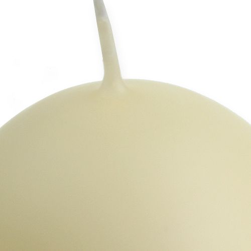Floristik24 Ball Candles 80mm Cream 6 Pcs