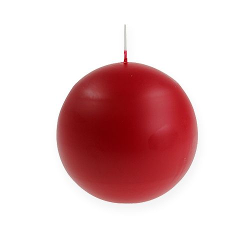 Floristik24 Ball candles 80mm red 6pcs