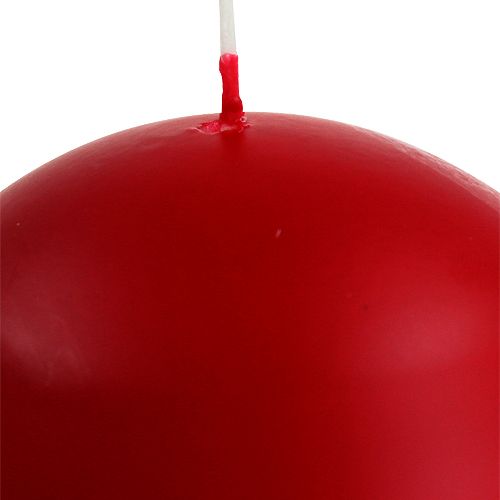 Ball candles 80mm red 6pcs