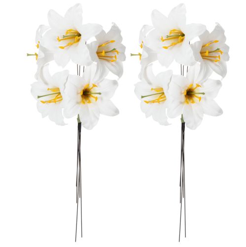 Artificial lily flower, white,