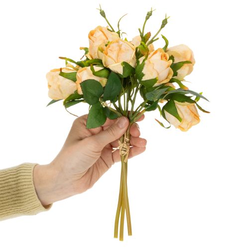 Product Artificial flower rose bouquet, realistic decoration for living areas, 31cm, 3 pieces