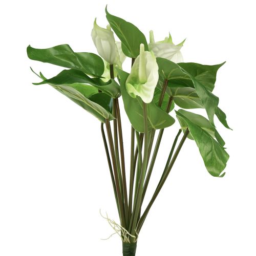 Product Artificial flowers, flamingo flower, artificial anthurium white 36cm