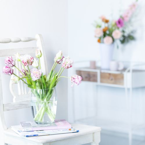 Product Artificial Flower Bouquet 5 Parrot Tulips Artificial Tulips 40cm