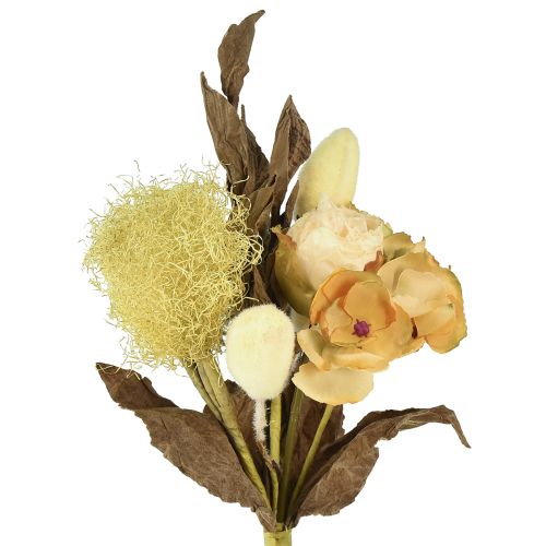 Product Artificial Flower Bouquet Rose Hydrangea Dry Look Vintage Decoration 38cm