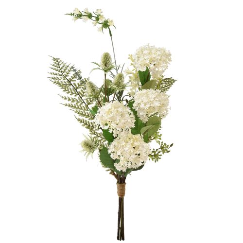 Product Artificial flower bouquet snowball plant teasel fern 65cm