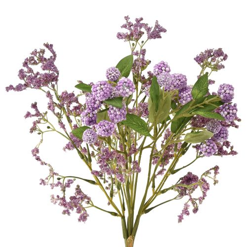 Product Artificial flower bouquet silk flowers berry branch purple 51cm