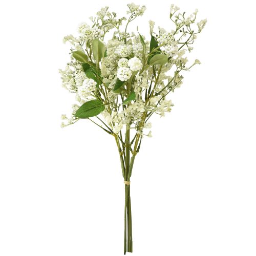 Product Artificial flower bouquet silk flowers berry branch white 48cm