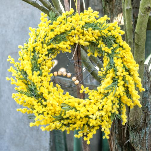 Product Artificial Plant Silver Acacia Mimosa Yellow Flowering 53cm 3 Pcs