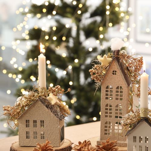 Artificial Plants Flax Artificial Gold Advent Decoration 54cm 4 Pcs | Floristik24.co.uk