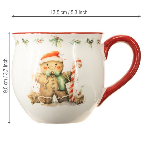 Product Gingerbread man mug ceramic Christmas mug H9.5cm