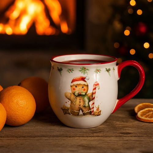 Floristik24 Gingerbread Man Mug Ceramic Christmas Mug H9.5cm