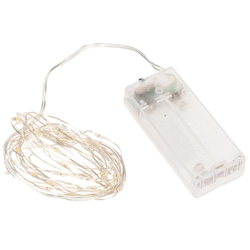 Battery-Operated Warm White LED String Lights for Indoor Use, 30 LEDs, 3m, Set of 6