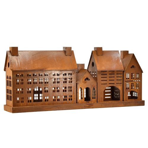 Floristik24 Vintage light houses made of metal in rust design – 80x15x35 cm – atmospheric Christmas decoration