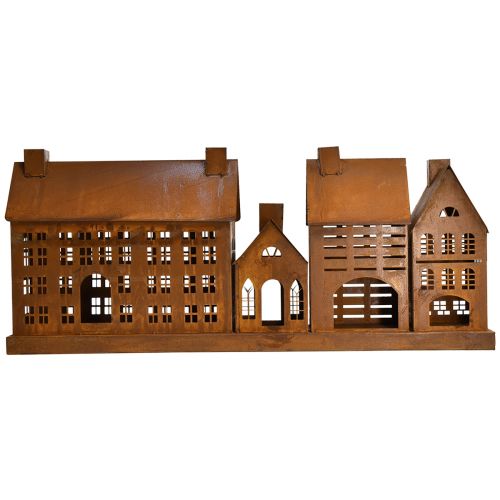 Floristik24 Vintage light houses made of metal in rust design – 80x15x35 cm – atmospheric Christmas decoration