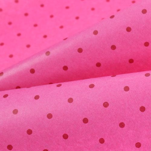 Product Cuff paper 25cm 100m dots pink