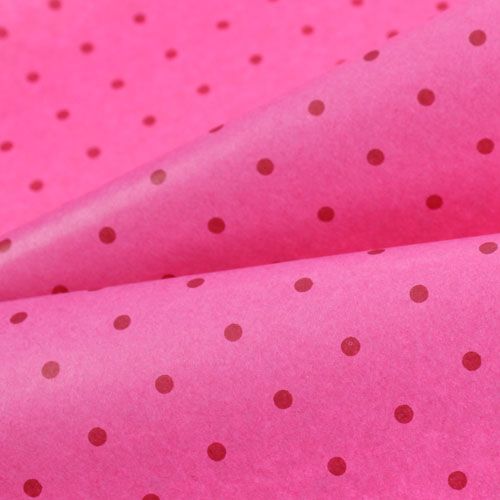 Product Cuff Paper 25cm 100m Dots Pink