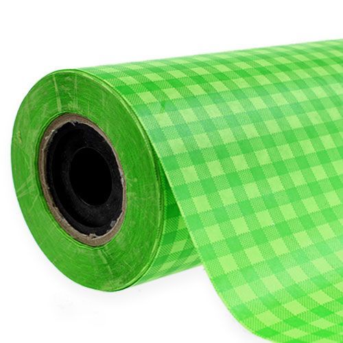 Product Cuff paper 37.5cm 100m May green checkered