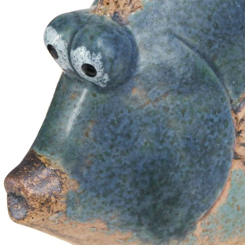 Product Maritime Decoration Fish Blue Ceramic Decoration Assorted 19/17cm 2 Pcs