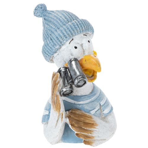 Nautical decoration seagull table decoration blue white silver H11cm buy online | Floristik24.co.uk