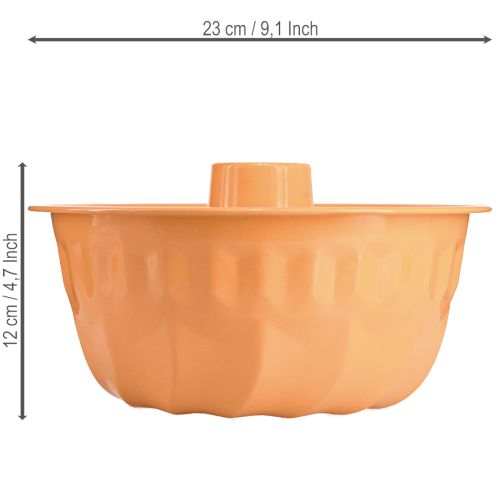 Metal decorative baking mold Bundt cake orange Ø23cm H12cm | Floristik24.co.uk