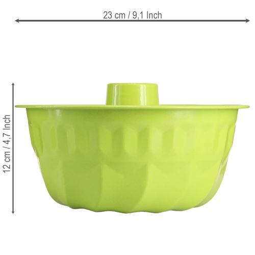 Product Metal decorative Bundt cake pan, apple green, Ø23cm H12cm