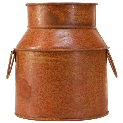 Product Milk jug decoration rust planter metal decoration Ø13cm H15,5cm
