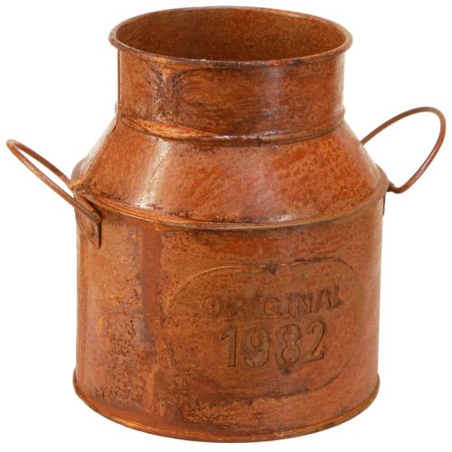 Product Milk jug decoration rust planter metal decoration Ø13cm H15,5cm