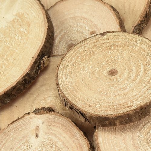 Product Mini wooden discs decorative tree discs natural Ø3-6cm 600g